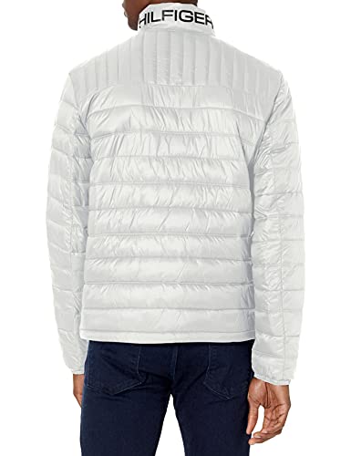Image of Tommy Hilfiger Mens Embroidered Logo Puffer Jacket
