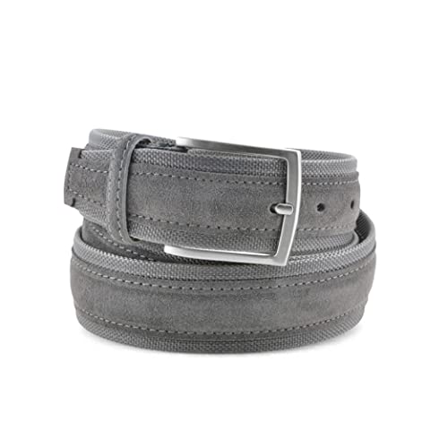 Canvas and suede belt for men 4 cm handmade Made in Italy