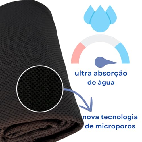 Toalha Microfibra Alta Absorção Grande 130 X 80 Cm Ultrafina Com Bolsa Secagem Rápida Compacta Acade