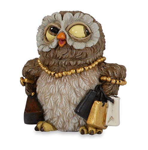 Les Alpes Funny Gufo Shopping, 7cm - Figura
