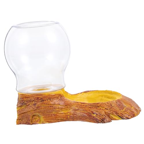 INOOMP 爬虫類用ウォーターディスペンサー 水飲み皿 自動給水機 ペットフードホルダー 高耐久性デザイン 丈夫な素材で 水や餌を保持 飼育必須アイテム