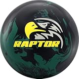 MOTIV Raptor Reign Bowling Ball | Heavy Oil | Black/Dk Teal/Charcoal Solid | Available in 12-16 pounds (14, Pounds)