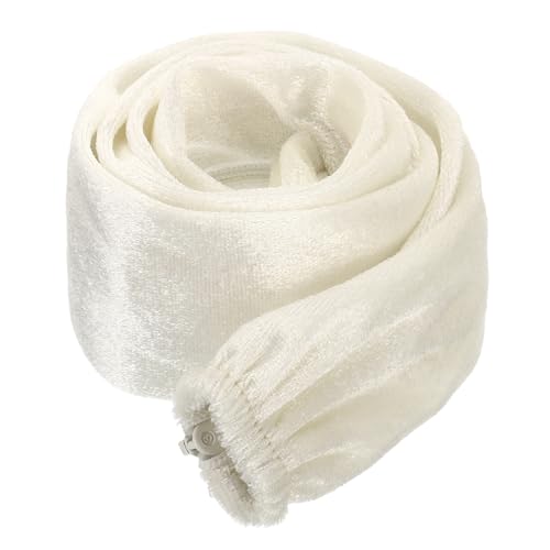 Image of PATIKIL 2.6ft Lamp Chain Cover, Chain Protective Sleeve Washable with Zipper for Chandelier Lighting Wires Swing Light Fixture, White