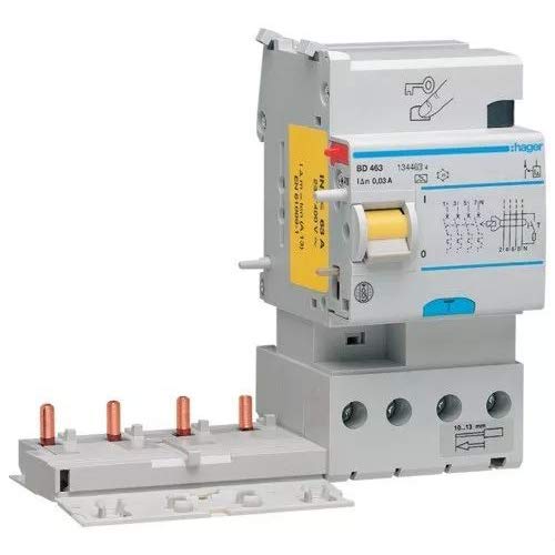 Hager BH440N Bloque Diferencial Tipo A, superinmunizado, 4P, 40A, 30mA