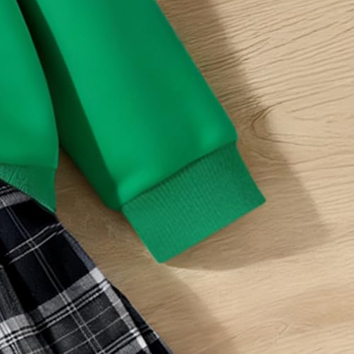 Image of Girls 2 Piece Outfits casual Pullover Sweatshirt and retro plaid skirt Set 7-13 Years