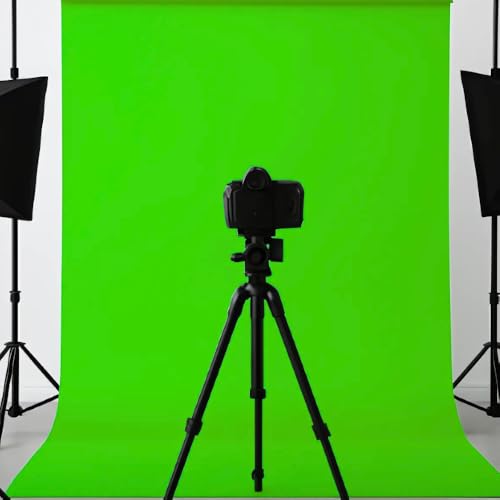 Image of SMILEDRIVE PVC Green Screen Backdrop, 60 x 120 cm | Wrinkle-Free, Chroma Key Sheet, Waterproof, For Streaming, Video Calls, Photography