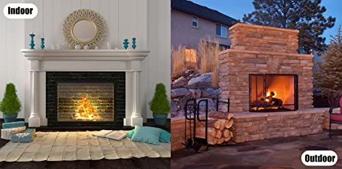 Vinta Brass Folding Fireplace Spark Guard, Pet Safe BER for Wood Stoves & Open Fireplaces, Fire Pit Spark Sn - & Slish Safe Solut