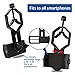 Telescope Adjustable Phone Scope Mount, Smartphone Adapter Mount for Monoculars, Binoculars and Microscopes, Fit Almost All Brands of Smartphones