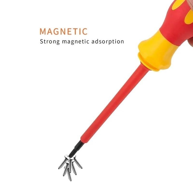 BADALO Insulated Magnetic screwdriver set Phillips Torx Screw Driver Bits home repair electrician screwdriver set Hand Tools (Color : 10 in 1) - Image 4