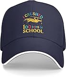 loujin back to school hat i crushed 100 days of school hat women dad hat cool hats, foto a colori, etichettalia unica