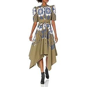 Making the Cut Season 2 Episode 1 Winning Look Gary's Self-Tie Dress, Faded Army/Royal Blue, M