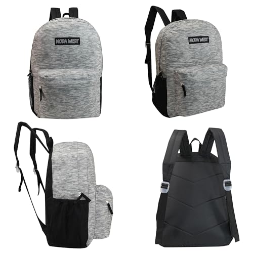 24-Pack 17" Classic Backpacks for Kids - Bookbags in Bulk for Elementary, Middle, and High School Students, 12 Assorted Colors4