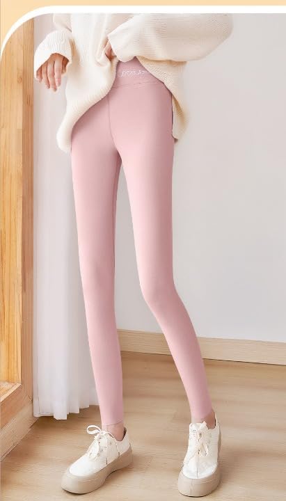 Image of Celary Women's Nude Fleece Lined Leggings - Winter Warm Pantyhose Look, Thermal Tights, Soft & Stretchable Winter Stockings