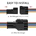 AITRIP 2PACK 6Pin Electrical connector, 6 pin waterproof connector with 3.4inch 16AWG Male Female Plug Socket, Quick Disconnect Plug Suitable for Car Truck Motorcycle Marine Boat