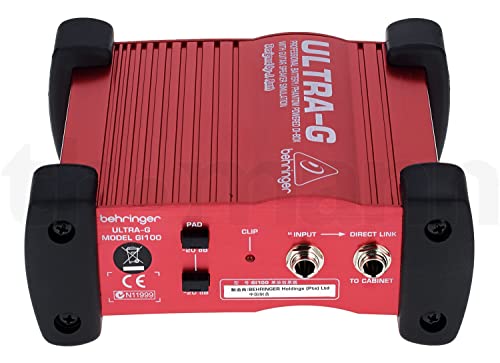 Behringer ULTRA-G GI100 Professionelle batterie-/phantomgespeiste DI-Box mit Gitarren-Lautsprecher-Emulation