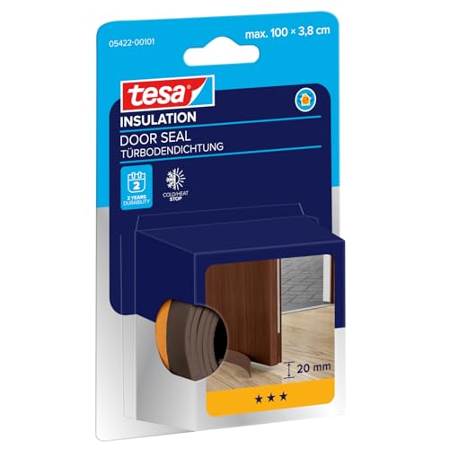 Tesa 05422-00101-00 Burlete De Espuma Para Umbral De Puertas, 95 Cm X 38 Mm