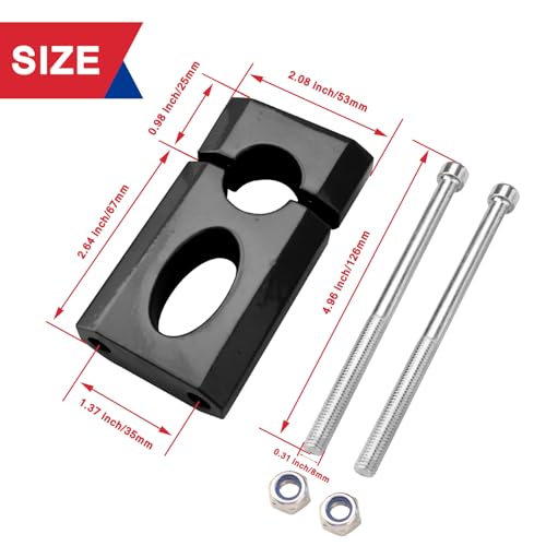 Image of 7 /8 22mm Handlebar Risers for Coleman CT200U-EX BT200X RB100 BTX200 Mega Moto Monster Moto MM-B80 Mini Bike Razor MX650 MX500 MX400 MX350 SX500 SSR 125 Apollo Dirt Pit Bike Quad Heavy Duty Black
