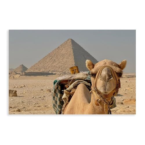 Art égyptien Pyramides de Gizeh impression toile premium