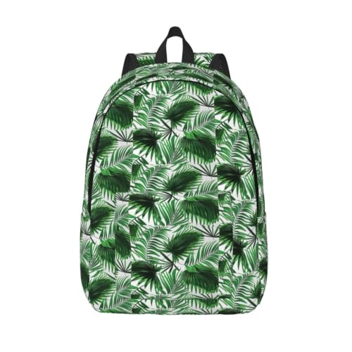 Mochila de lona CHAbu Palm Tree negra talla M para libros universitarios y trabajo