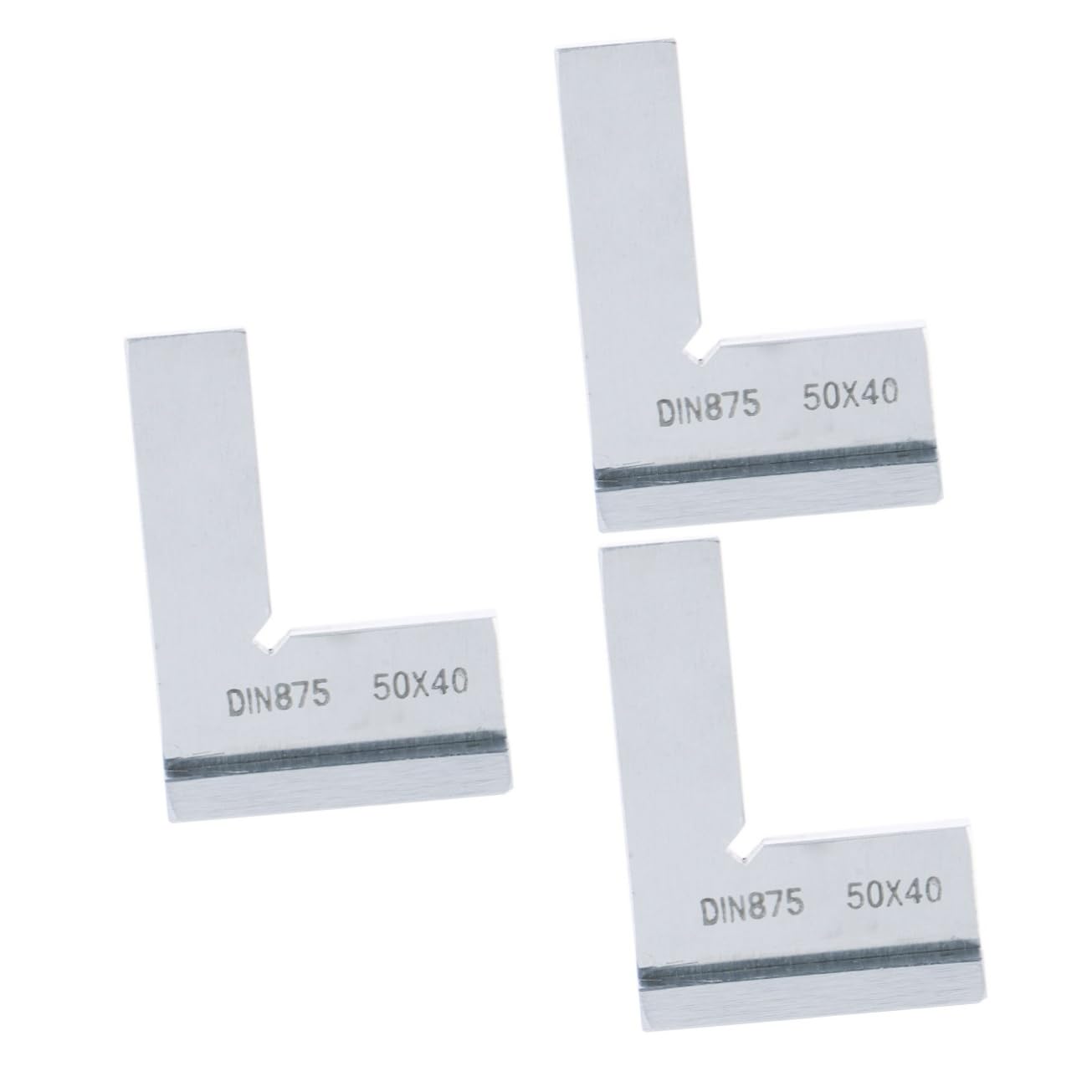 DOITOOL 3 Piezas 90 Escuadra De Carpinteria Carpintero Herramienta Cuadrada Herramientas De Precisión Ángulo De Acero Herramienta De Ángulo Recto Regla De Medición Silver Acero Inoxidable