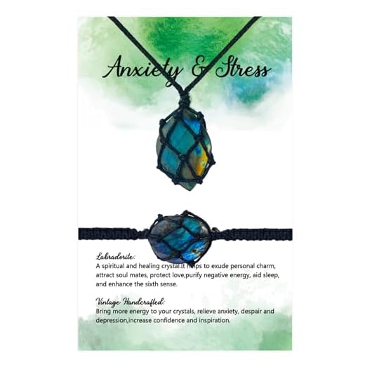 Labradorite Crystal Necklace and Bracelet Set