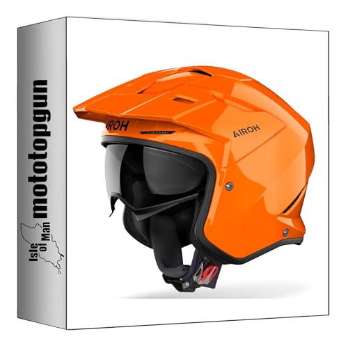 Casque Jet Airoh Kombakt KO32 Orange Gloss XL pour moto urbaine et scooter
