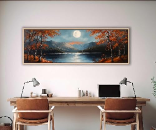 Peinture à l'huile sur la nature nocturne avec finitions soignées premium