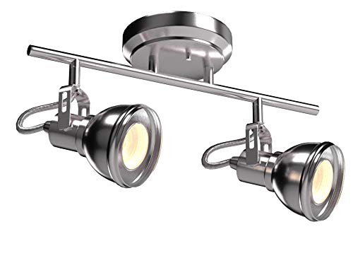 CANARM IT622A02BN10 LTD Polo 2 Light Track Rail, Brushed Nickel with Adjustable Heads - Thumbnail 5
