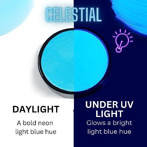 Image of Mehron Paradise FX UV Neon Glow - Neon UV Celestial 1.4 oz | Water Activated Black Light UV Paint for Raves, Costumes, SFX, Halloween, Stage, Theater & Cosplay