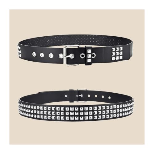 Cinturón punk unisex ajustable para sujetar vaqueros holgados con estilo motero 5