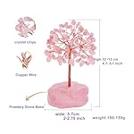 Rose Quartz Crystal Tree of Life,4 Inch Natural Healing Stones,Reiki Energy Money Tree, Handmade with Copper Wire,Feng Shui Spiritual Desk Decor for Office, Home, Meditation Gifts for Women - Image 2
