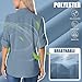 Womens UPF 50+ UV Sun Protection Safari Shirts Long Sleeve Outdoor Cool Quick Dry Fishing Hiking Gardening Shirts (5090 Ocean Blue XL)