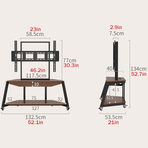 Soporte móvil para TV con ruedas hasta 100 pulg. miniatura 2