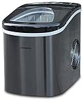Frigidaire Countertop Portable, 26 lb per Day Bullet Ice Maker Machine (Black Stainless Steel)