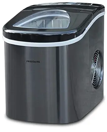 Frigidaire Countertop Portable Ice Maker - 26 lbs per Day, Black Stainless Steel
