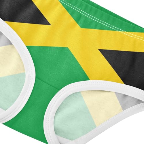 Girls Underwear Soft Cotton Jamaica National Flag Kids Panties in Sizes 2/3t, 4t, 5t, 6 and 84