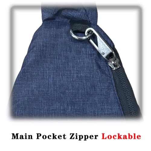 Image of Slim Anti Theft Sling Bag Small Travel Pack Pickpocket Proof Crossbody Bag | Anti Theft One Shoulder Bag Flat Anti Pickpocket Bag Travel Pouch Passport Bag Secure Purses for Men Women lightweight