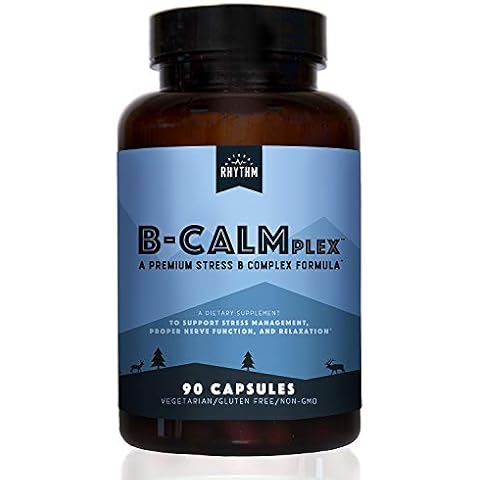 Natural Rhythm B-CALMplex, Unique B Vitamin Blend, B Complex Supports Proper Nerve Function, 3 Month Supply, 90 Capsules Cover