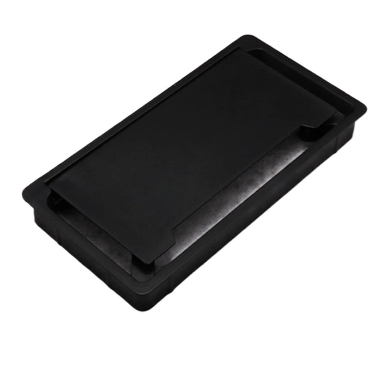 Passacavo in metallo per scrivania, Copriforo for cavi in ​​ABS Base rettangolare Tavolo Uscita cavi Scrivania for computer Passacavo Protezione cavi Organizzatore Ferramenta for mobili(Black)