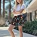 Liuqpwys Cute Planet Girl's Tennis Skirt Fashion Golf Athletic Activewear Skorts Stretchy Mini Skirts School Kids Teen Daily Wear for Workout Sports Size 13-14