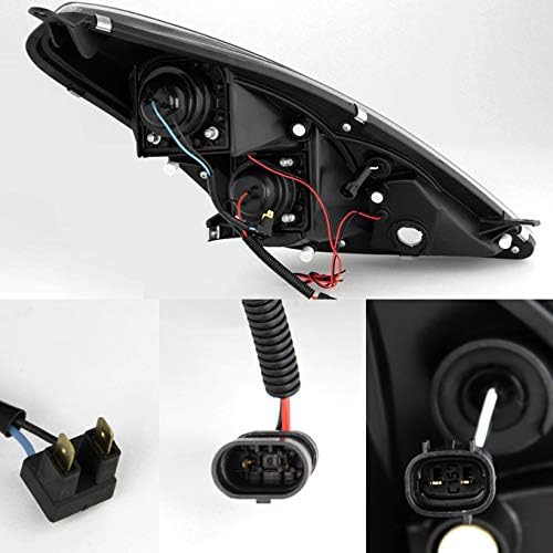 AKKON - For Toyota Celica Black Bezel Dual Projector DRL LED Headlights Driver/Passenger Replacement Lamps