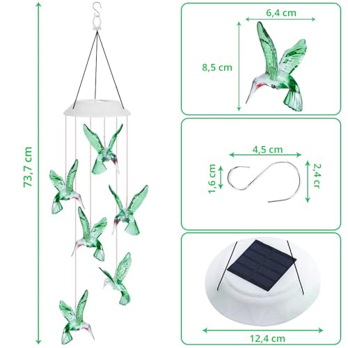 Décoration Animale de Jardin Extérieur en Métal Kinétique Paon, Moulin à Vent Solaire, Lumière LED 3D, Piquet de Jardin, Ornements de Moulin à Vent, Moulin à Vent