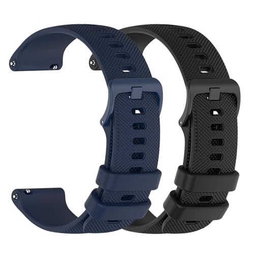 Verbstel Silicone Watch Bands Quick Release Premium Soft Rubber Replacement Straps for Men and Women 18mm 20mm 22mm (22MM, Deep Blue/Black)