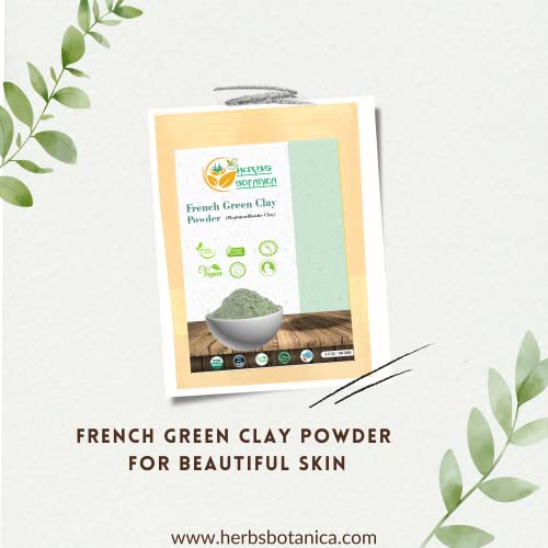 Herbs Botanica French Green Clay Powder Montmorillonite Clay Skin Softening Mask, 5.3 g (Pack of 1) - Image 2