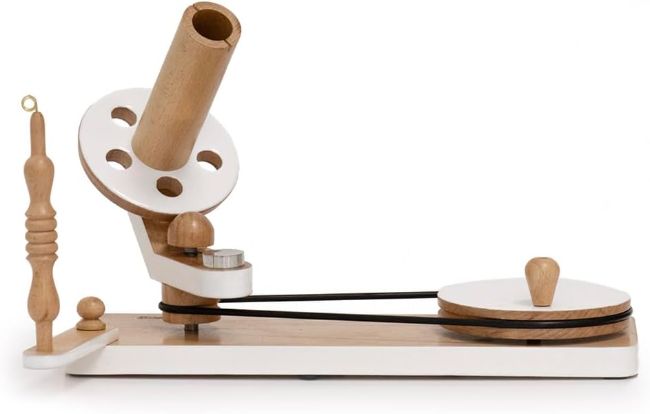 Scheepjes Yarn Ball Winder with Table Clamp - Enamel White, Perfect Tool for Knitting and Crocheting