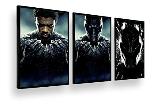 Quadro Decorativo Coleção Pantera Negra Marvel Classico Com vidro