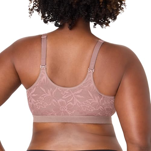 Image of Bali Womens Bralette, Cotton Modal Wireless Bras for Women, Breathable Lace, Convertible Bra Straps
