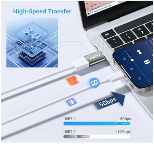 image for AVMAX USB C to USB Adapter 4 Pack,USBC Male to USB 3.0 Female OTG Adap