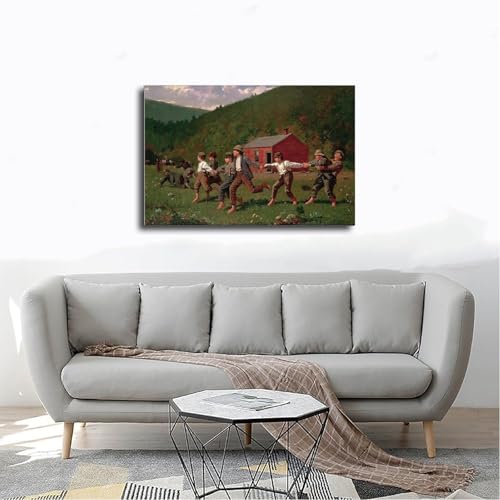 Toile imprimée Snap The Whip Winslow Homer de qualité supérieure décoration murale de salon - 4