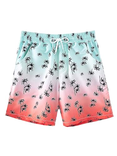 Kids Boys Fashion Swim Shorts Swimwear Stylish Print Summer Casual Beach Swim Bottoms for Surfing